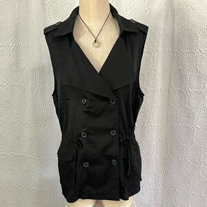 LOFT Black Double-Breasted Vest